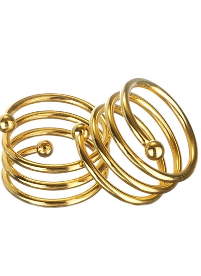 Buy Gold Napkin Rings Metal Holders Semicircle Serviette Buckles in Saudi Arabia