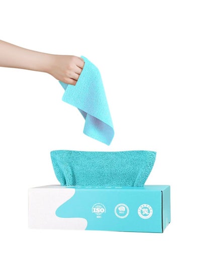 Buy MOTRK Disposable Cleaning Cloths, Microfiber Towels, 20 Sheets, Reusable Dish Cloths with Dispenser Box, Multi-Purpose Cleaning Wipes (20 Sheets) in Saudi Arabia