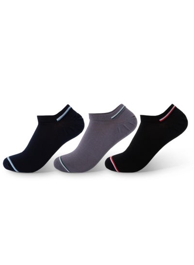 Buy Men Sneaker Designed Socks Pack of 3 in Egypt