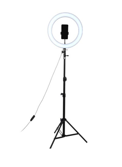 Buy LED Photography Ring Light With Tripod Stand Black/White in Saudi Arabia