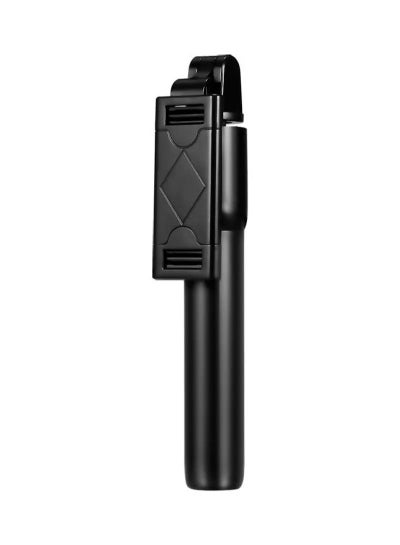 Buy Adjustable Bluetooth Selfie Stick with Integrated Tripod Black in UAE