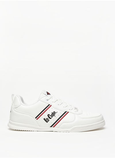 Buy Men's Logo Detail Sneakers with Lace-Up Detail in Saudi Arabia