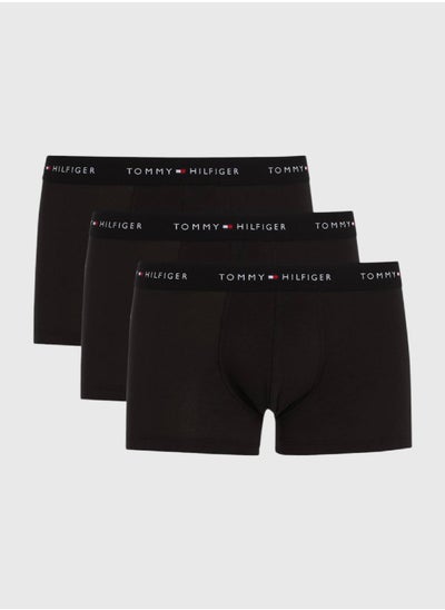 Buy Men's 3 Pack Trunks - Cotton, Black in UAE