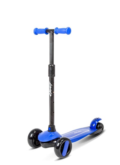 اشتري Ziggy  3-Wheel Tilt Kids Scooter Smart Kick Scooter with HeightAdjustable Handle Runner Scooter with LED PU Wheels & Brake  Blue في الامارات