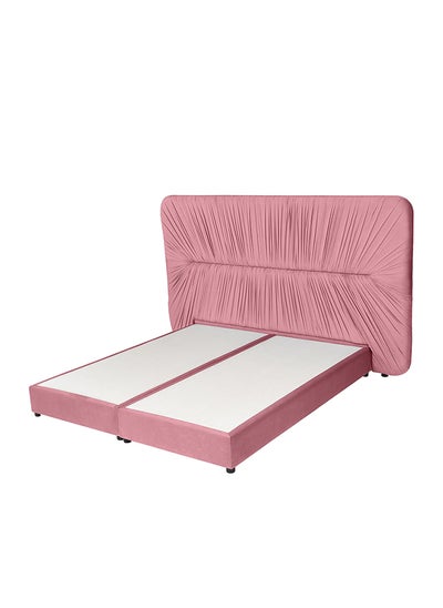 Buy Geno | Velvet Bed Frame - Dark Pink in Saudi Arabia