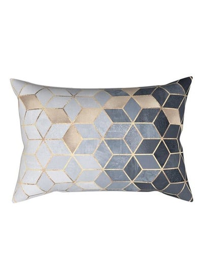 Buy Modern Geometric Pillow Cover Polyester Multicolour 30x50centimeter in Saudi Arabia