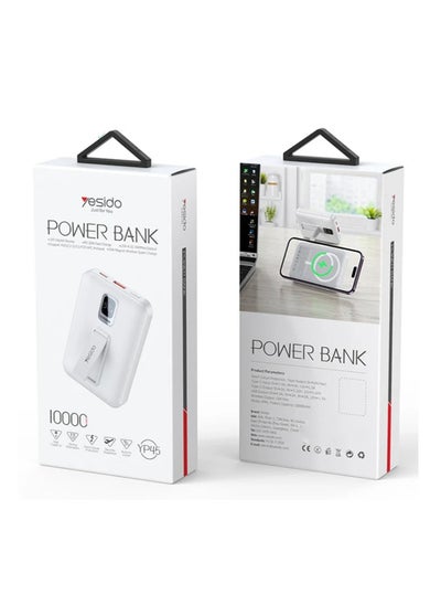 Buy 10000mAh YP45 Power Bank Digital Display 20W PD Fast Charge White in UAE