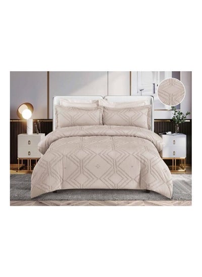 Buy COMFY CREAM LUXURIOUS 6PC KING SIZE EMBROIDERED COMFORTER SET in UAE