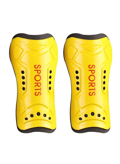 اشتري 2 PCS Soccer Shin Guards Football Shin Protective Board Soccer Training Calf Protector Breathable Football Leg Pad في الامارات