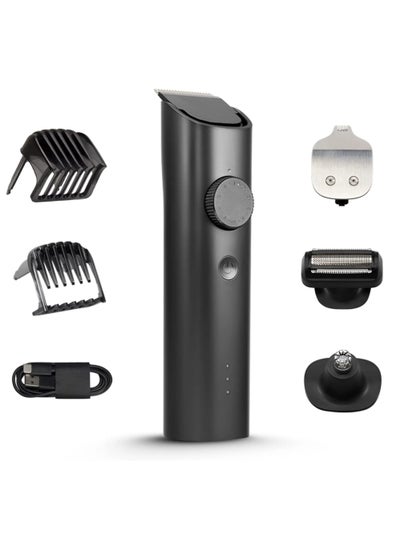 اشتري Xiaomi MI Grooming Kit | Personal Care Set | Shaving Machine with 6 Attachments - Black في الامارات