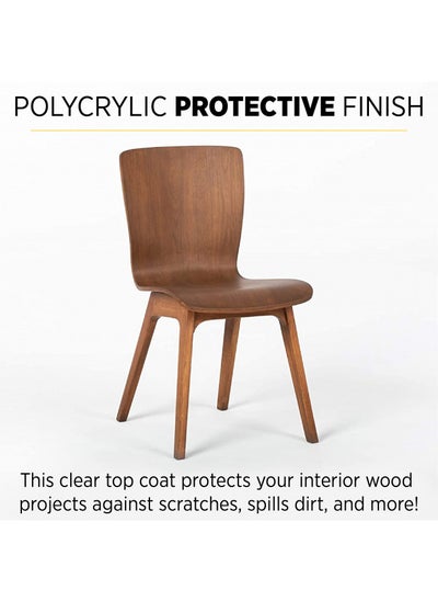 Buy Minwax 233334444 Polycrylic Protective Wood Finish, Clear Satin, Pint in UAE