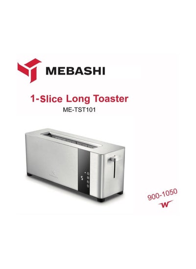 Buy Single Slice Long Bread Toaster Stainless Steel Body With Digital Display in UAE