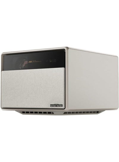 Buy HORIZON ULTRA 4K Long Throw Projector w/ Dolby Vision, Dual Light System, 2300 ISO Lumens, Up to 200" Screen Size, for Home/Office, 2x 12W Harman/Kardon Speakers, Smart Screen Adaptation - Beige in UAE