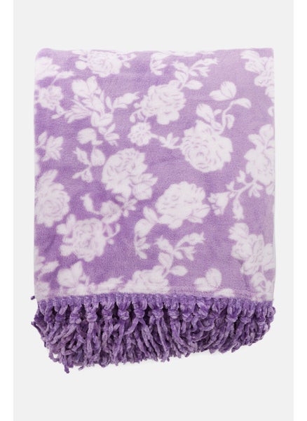 اشتري Fringe Luxe Throw Blanket 127 x 152 cm, Purple Combo في الامارات