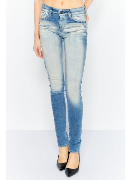 Buy Women Super Skinny Fit Wash Stretchable Jeans, Blue in UAE