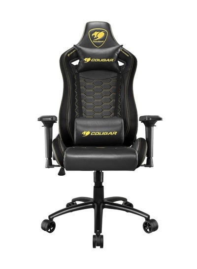 Buy Cougar Outrider S Gaming Chair, Premium Pvc Leather, 180º Reclining​, Height Adjustment, 4D Adjustable Armrest, Full Steel Frame, Extra Large 3” Caster Wheels - Royal Black in UAE