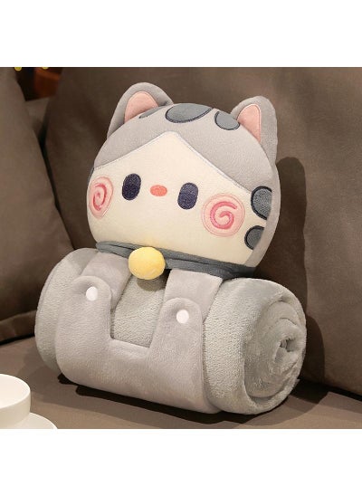 Buy Cartoon Polyester Blanket With Cat Doll Air Conditioning Blanket Office Nap Blanket 80x100cm in UAE