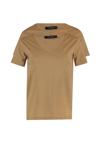 Buy T-Shirt - Brown - Pack of 2 - Standard in Egypt