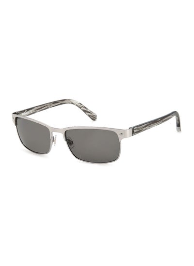 Buy Men's UV Protection Rectangular Sunglasses - Fos 3000/P/S Ruthenium 57 - Lens Size: 57 Mm in UAE