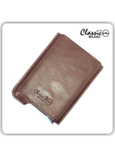 Buy Classic Milano Premium Quality PU Mens Wallet Cardholder Auto Wallets for men W-954# (Brown) in UAE