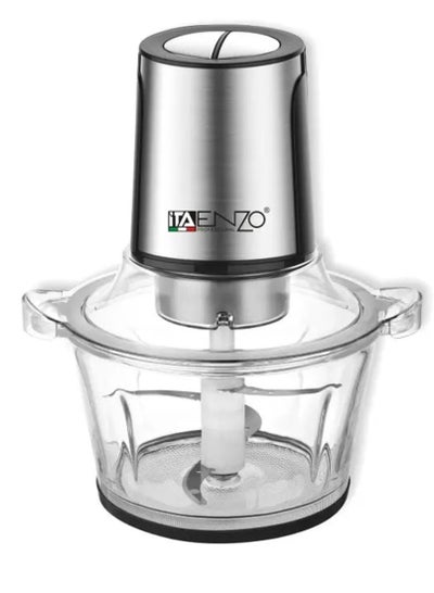 Buy ENZO Electric Mini 400W Home Food Blender Mincer Grinder Household Kitchen Knife Machine Electric Glass Bowl Meat Chopper ITA20005 in Egypt