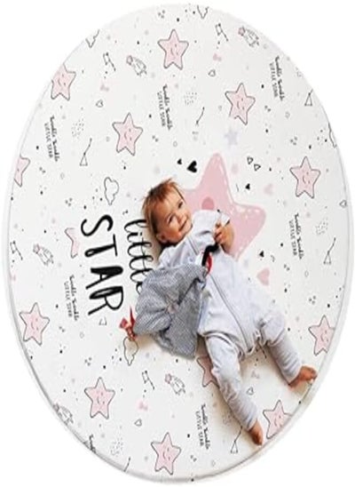 Buy Mamas Gift Little Star Play Mat, 140 cm Diameter, White/Pink in Egypt