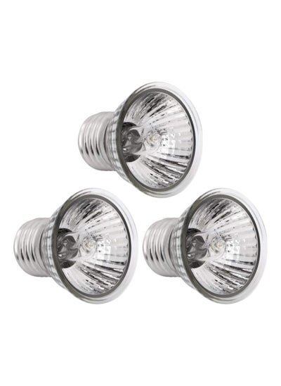 Buy 3Pack 50W UVA+UVB Bulbs Heat and Light for Reptiles and Amphibian Tanks Terrariums and Cages Heat Lamp Basking Lamp Heater Light Replacement Bulbs Works with Various Lamp Fixtures in UAE