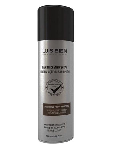 Buy Luis Bien Hair Thickening Spray,Hair Fiber for Men,Women-Hair Building Fibers -Full and Thick Hair Instantly-Undetectable,Water Resistant Formula-Hair Fiber dark brown100 ML… in UAE