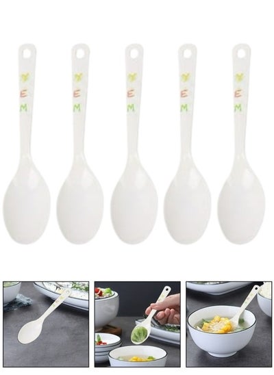 اشتري 5pcs Multi-Purpose Long Handle Spoons, Soup Spoons, Practical Rice Spoons في مصر