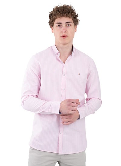 Buy Striped cotton Oxford shirt in Egypt