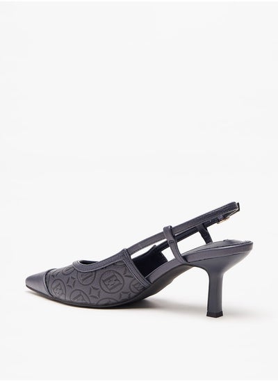 اشتري Women'S Monogram Embossed Slingback Pumps With Kitten Heels في السعودية