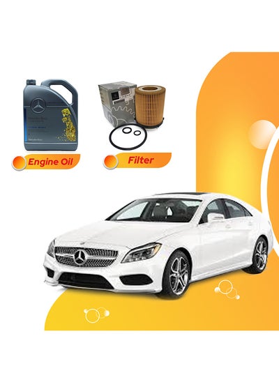 Buy Cls350 7 Liters 5W40 Mercedes Oil And Original Filter in UAE