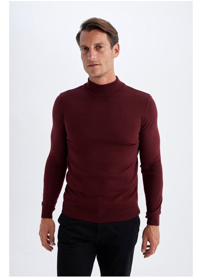 Buy Man Tricot Slim Fit Mock Turtle Neck Long Sleeve Pullover in Egypt