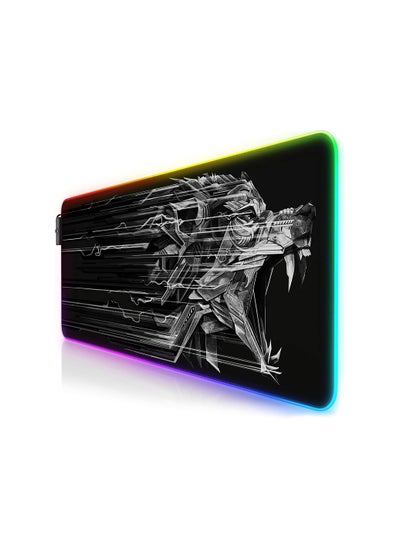 Buy TITANWOLF Rubber Base R G B Gaming Mouse Pad (800 x 300mm, Multicolor) in Egypt