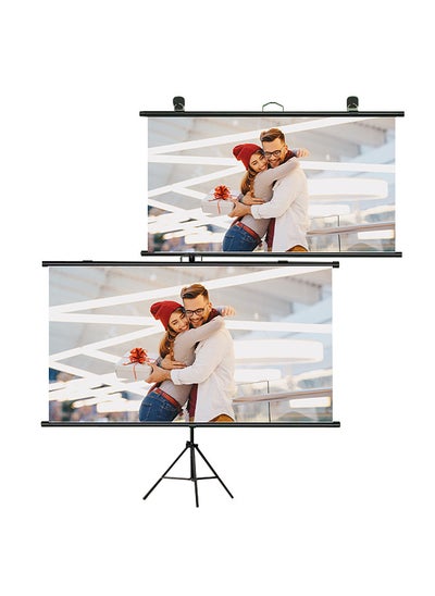 اشتري Projector Screen 4:3 Video Projection Screen Wall-Mountable and Stand-Compatible for Home Theater Office Movies في الامارات