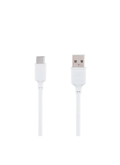 اشتري MOMAX ZERO Type-C To USB-A Charge/Sync Cable 3A (1m) white في مصر