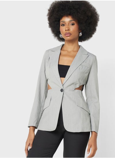 Buy Cutout Detail Blazer in UAE