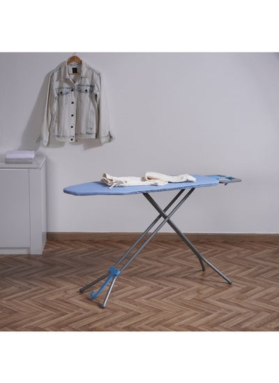 اشتري Solon Ironing Board with Steam Iron Rest 145x38x90cm - Silver في الامارات