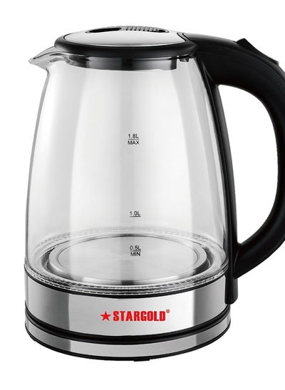 Buy Electric Kettle High Quality 1.8 Liter Glass Body With LED Glow Indicator in Saudi Arabia