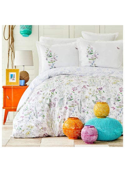 اشتري Elizia Lilac 100% Cotton King Duvet Cover 200x220 & Pillowcase Set في الامارات