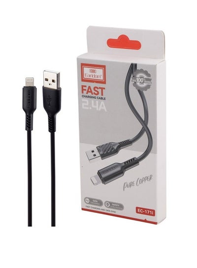 Buy Fast Charging IPhone Cable And Data Sync ,  2.4A - 1m USB To Lightning cable , EC-171i in Egypt
