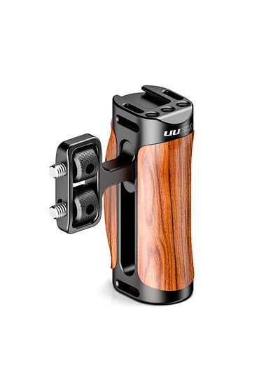 Buy UURig Wooden Camera Cage Grip Handle with Cold Shoe 1/4 Mounting Shoulder Strap Hole in UAE