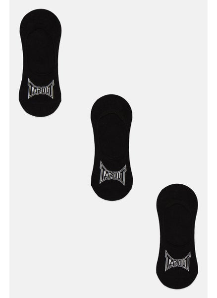 اشتري Men 3 Pairs Invisible Socks, Black في الامارات