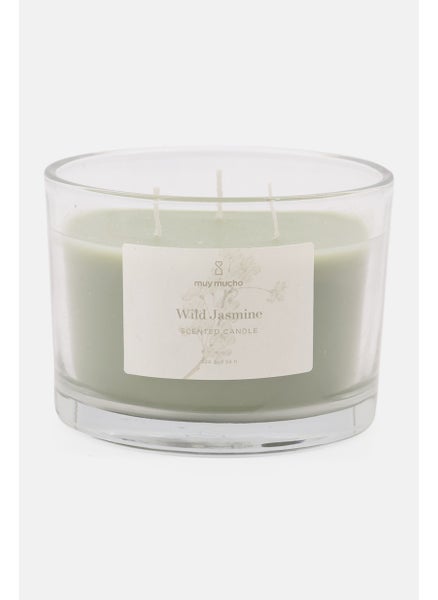 Buy Wild Jasmine Scented Candle, Green in UAE