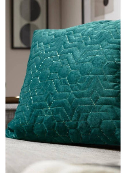 اشتري Velvet Throw Pillow Cover 50 L x 50 W cm, Green في الامارات