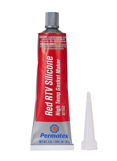 Buy Permatex 81160 High Temp Red RTV Silicone Gasket 3 oz in UAE