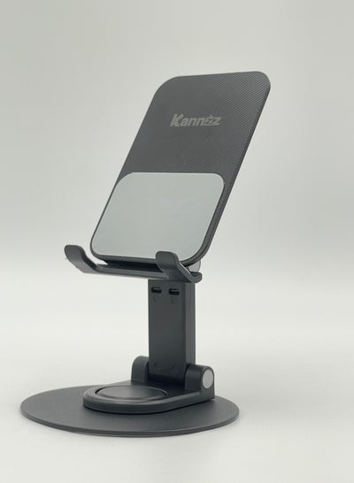 اشتري Kannzz 360 درجة دوران تخفيف الضغط حامل الهاتف المحمول لباد آيفون تمتد للطي سطح المكتب لايف الهاتف المحمول اللوحي حامل معدني عالمي الهاتف الخليوي المحمولة قوس في الامارات