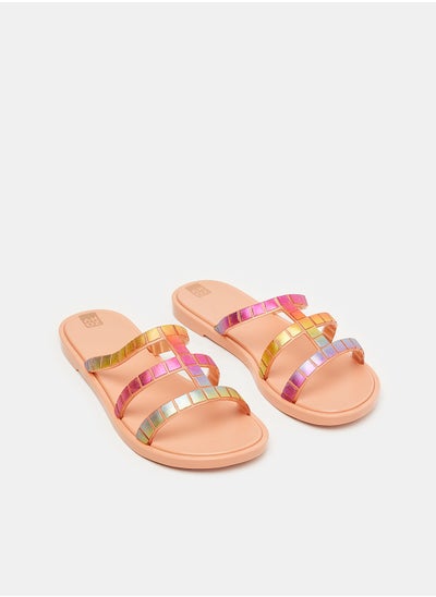 Buy FEM-ZAXY   GO  SHINE  SLIDE  SLIPPPER-PINK/RAINBOW in Egypt