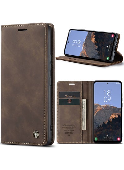 Buy CaseMe Samsung Galaxy A54 5G Case Wallet, for Samsung Galaxy A54 5G Wallet Case Book Folding Flip Folio Case with Magnetic Kickstand Card Slots Protective Cover - Coffee in Egypt