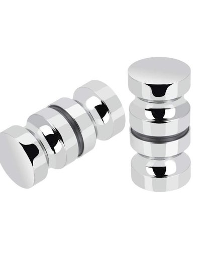 Buy 2 Set Shower Screen Handle Bathroom Door Handle Knob with Solid Stainless Steel for Replacement Groove Glass Door(Install Screw 7.5mmx30mm) in UAE